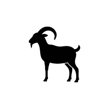 Keçi simgesi logo tasarım vektör şablonu
