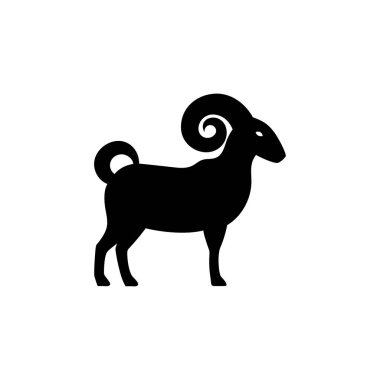 Koyun vektör logosu tasarımı çizimi