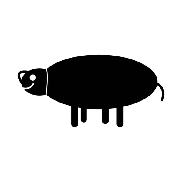 Domuz ikonu vektör illüstrasyonu