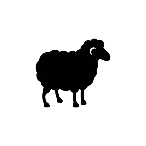 Koyun simgesi, kavram işareti, sembol. düz çizim, logo