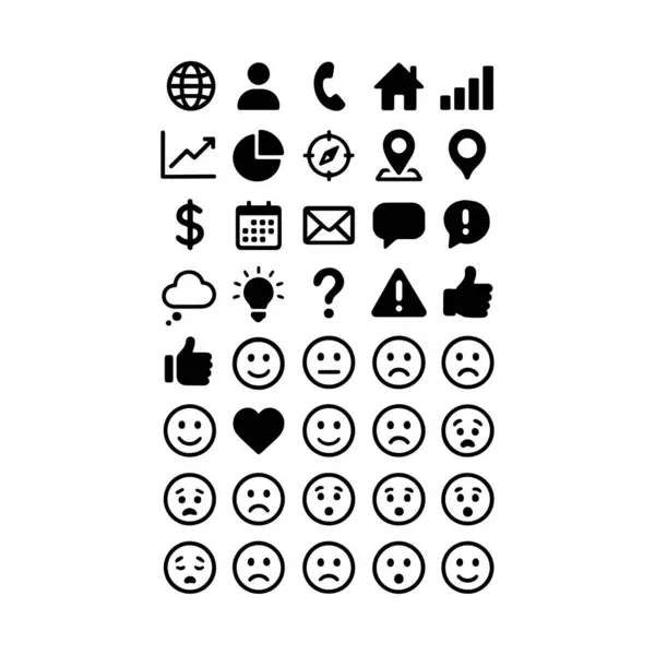 iş simgeleri seti, web tasarımı için simgeler kümesi, internet, web, sosyal medya, kullanıcı, arama gibi beyaz arkaplan vektör unsurları üzerinde 26 basit simge kümesi,