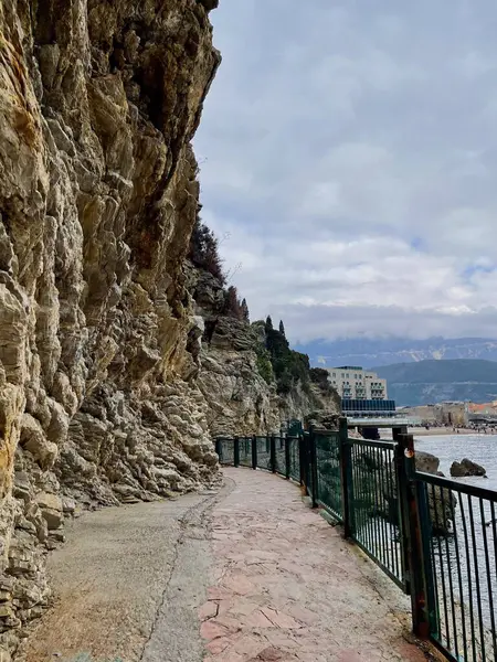 Karadağ. Budva ve Mogren plajı. Yüksek kalite fotoğraf