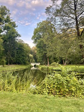 Royal Lazienki Park 'taki Isle Sarayı, Polonya' nın Varşova şehri. Yüksek kalite fotoğraf