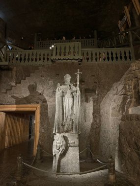Wieliczka, Polonya: Polonya 'nın güneyindeki Wieliczka kasabasındaki Wieliczka Tuz Madenindeki Tuz Heykelleri, UNESCO Dünya Mirası. Yüksek kalite fotoğraf