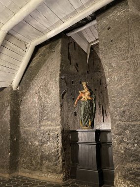 Wieliczka, Polonya: Polonya 'nın güneyindeki Wieliczka kasabasındaki Wieliczka Tuz Madenindeki Tuz Heykelleri, UNESCO Dünya Mirası. Yüksek kalite fotoğraf