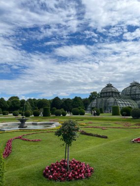  This is the artificial interior of the Palm House orangery in Schonbrunn Palace Park. High quality photo clipart