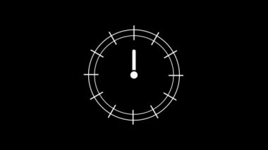 Koyu arkaplanda beyaz saat simgesi