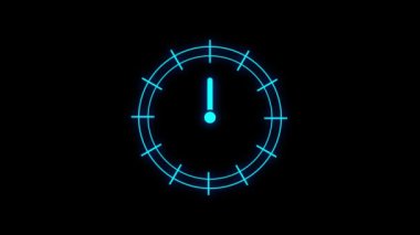 Koyu arkaplanda mavi parlayan ışık işareti