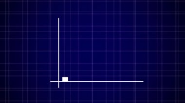 Mavi arkaplanda uzun bir gölgesi olan grafik vektör simgesi.