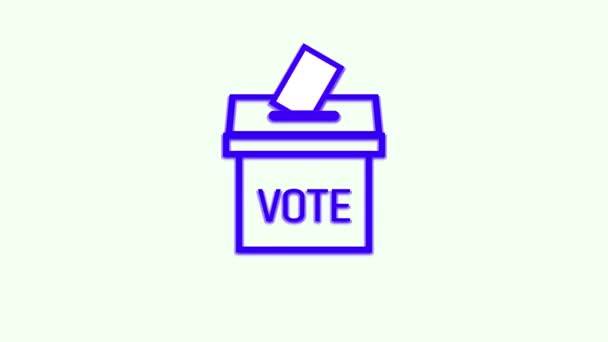白い背景で隔離された投票のアイコン ベクトル 透明な印に投票して下さい — ストック動画