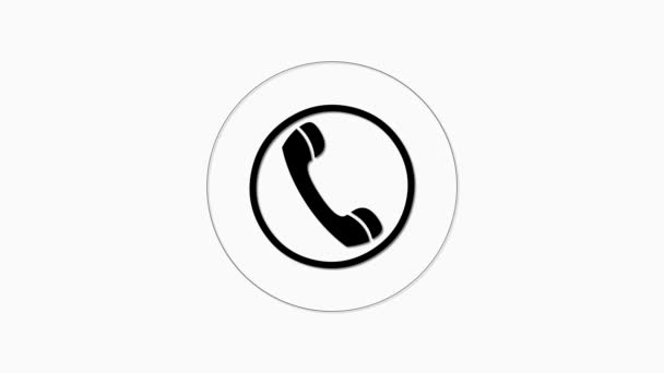 Telefon Ikonu Vektör Düz Tasarımı — Stok video
