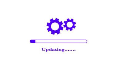 Güncelleme simgesi. düz tasarım biçimi