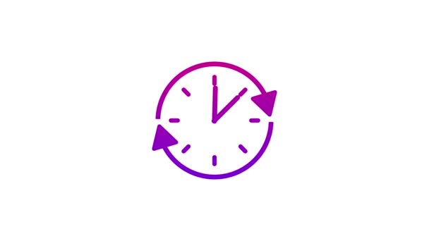 Шаблон Дизайну Піктограм Годинника — стокове відео