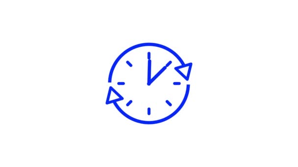Tempo Icona Disegno Vettoriale Illustrazione — Video Stock