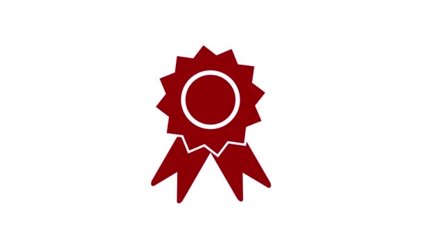 Logo Medalu Wzór Wektor Ikona Projekt — Wideo stockowe