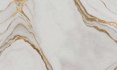 Smooth polished marble texture in white and gold clipart