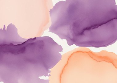 Soothing watercolor wash of lavender and pale peach clipart