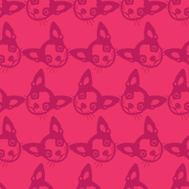 Şirin köpek ve köpek mamasıyla kusursuz vektör deseni, pençeler. Basit karalama biçimi.