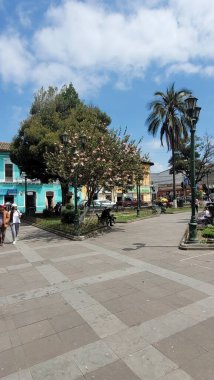 Cayambe şehrinin manzarası