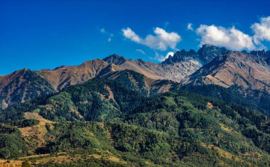 Dağlarla güzel bir manzara.