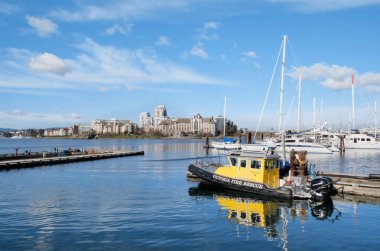 Victoria İtfaiye Gemisi Victoria, British Columbia, Kanada 'daki Vancouver Adası' na yanaştı.