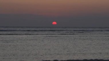 Gili Trawangan, Lombok sahilinde gün batımı