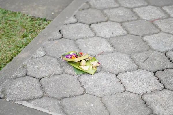 stock image Hindu offerings in Bali called 