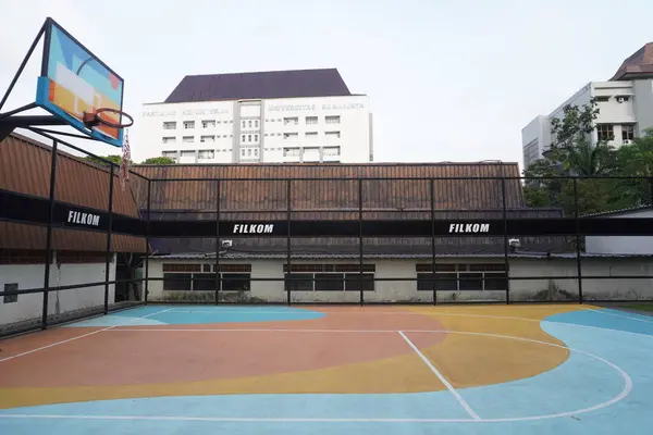 stock image Basketball court at the Faculty of Computer Science, Brawijaya University, Malang