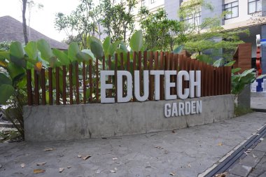 Edutech garden at the Faculty of Computer Science, Brawijaya University clipart