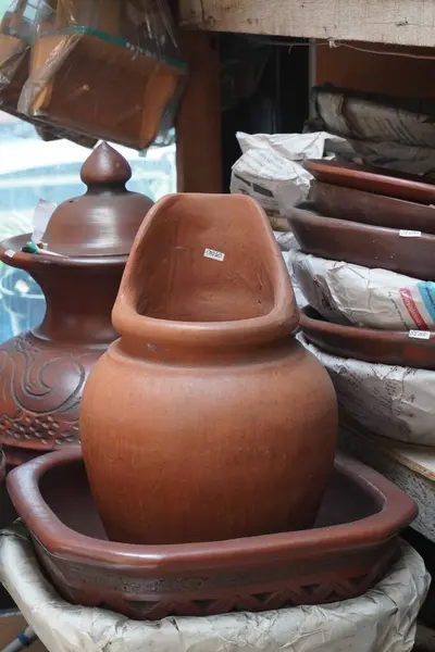 stock image A clay jug that has a unique shape