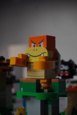 Mario Bros boom boom minifigure in brick form clipart