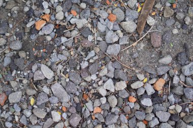 Çeşitli şekillerde gri çakıl taşlarının arkaplanı