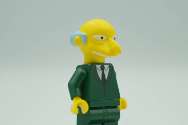 Lego minifigure Mr Burns from The Simpsons movie clipart