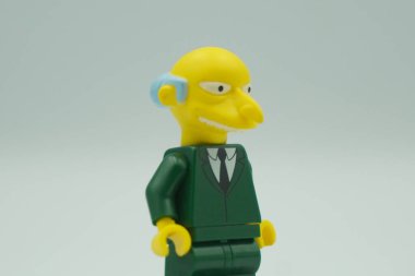 Lego minifigure Mr Burns from The Simpsons movie clipart