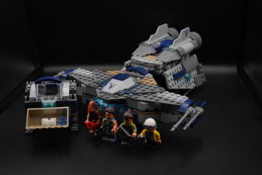 Lego Star Wars Freemaker Adventure themed spaceship with minifigure clipart