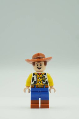 Lego mini figure Woody from Toy Story with white background clipart