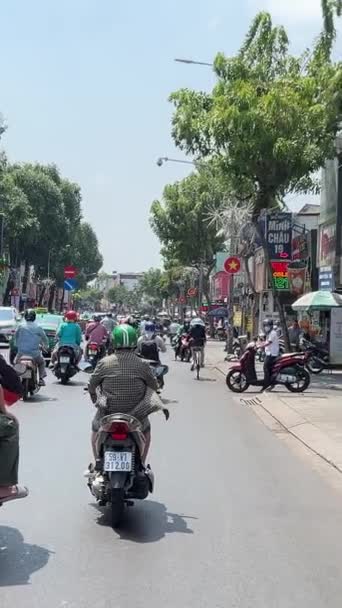 Traffic Roads Big City Center People Ride Motorcycles Road Rules — Video