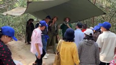 Vietnam Savaşı sırasında Cu Chi tünellerindeki gerilla kampının görüldüğü yer artık turistik bir yer. Seyahat konsepti. Cu Chi, Viet Nam Cu Chi 06.06.2024