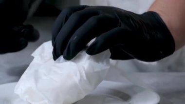 Dönüşümlü krem peynir, yakın plan, süt ürünü konsepti. Yumuşak dokuları olan lezzetli beyaz küflü peynirler. picadon, camember, cheese