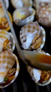 Gastropodlar ve salyangozlar taze çiğ Rapana bezoar Linnaeus. Deniz salyangozu deniz ürünleri. Yüksek kalite