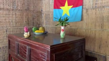 Vietnam Savaşı sırasında Cu Chi tünellerindeki gerilla kampının görüldüğü yer artık turistik bir yer. Seyahat konsepti. Cu Chi, Viet Nam Cu Chi 