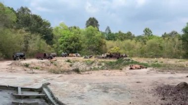 Vietnam Savaşı sırasında Cu Chi tünellerindeki gerilla kampının görüldüğü yer artık turistik bir yer. Seyahat konsepti. Cu Chi, Viet Nam Cu Chi 