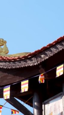 Ho Quoc Pagoda, Phu Quoc 'ta. Merkezi giriş kapısı Ho Quoc Pagoda Budist Tapınağı, Phu Quoc Adası, Vietnam, Hindiçin, Güneydoğu Asya, Asya. Yüksek kalite