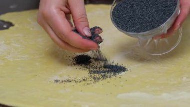 Kabuklu kadın kabuklu üzümler, şekerli meyveler hazırlasın. Pişirme hamur hazırlayın. Malzemeler ve malzemeler masaya serildi. Paskalya pastası. Noel ekmeği. Pişirme 50 video ilk adım