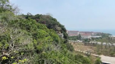 Da Nang, Vietnam, Asya Mermer Dağları 'nın Arkaplan' da gözler önüne serilen manzarası. Yüksek kalite 4k görüntü