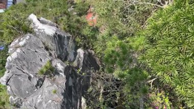 Da Nang, Vietnam, Asya Mermer Dağları 'nın Arkaplan' da gözler önüne serilen manzarası. Yüksek kalite 4k görüntü