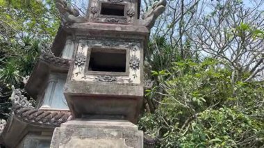 Da Nang, Vietnam, Asya Mermer Dağları 'nın Arkaplan' da gözler önüne serilen manzarası. Yüksek kalite 4k görüntü