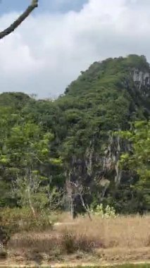 Da Nang, Vietnam, Asya Mermer Dağları 'nın Arkaplan' da gözler önüne serilen manzarası. Yüksek kalite 4k görüntü
