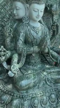 Da Nang, Vietnam, Asya Mermer Dağları 'nın Arkaplan' da gözler önüne serilen manzarası. Yüksek kalite 4k görüntü