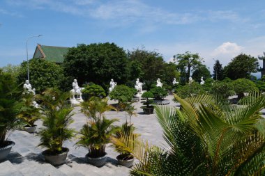 Danang Vilayeti, Vietnam için Guan Yin heykelinin tapınağının bayan Buda Danang Detayları. Vietnam 'daki Danang şehrindeki Linh Ung Pagoda' da Buda Heykeli. Yüksek kalite